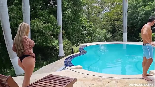 Cheating wife fucks the pool boy