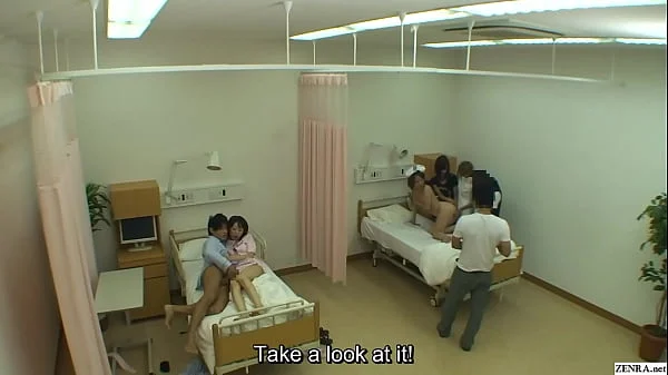 Japanese CMNF naked hospital prank TV show