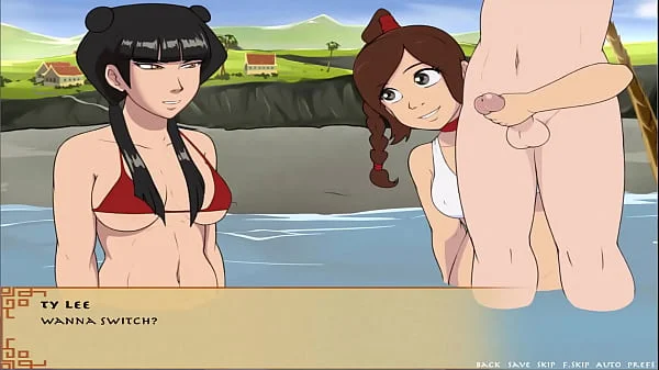 Four Elements Trainer Book 5 Love Part 15 - Korra and Jinora Double stuffed Creampie