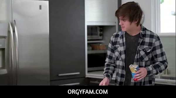 OrgyFam  -  Stepmom Penny Barber catches stepson Tyler Cruise fucking a can of raw dough and helps him out