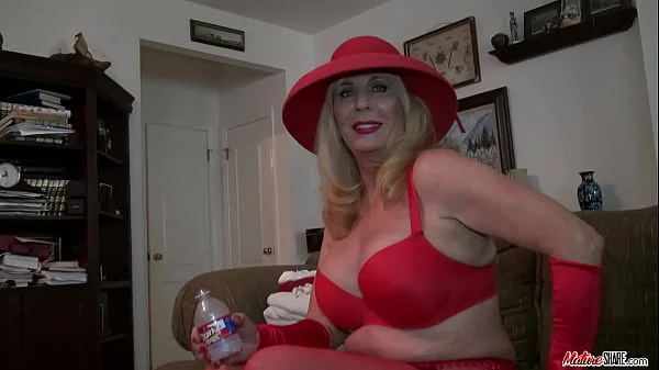 Granny in red lingerie, full fantasy casting couch scenes