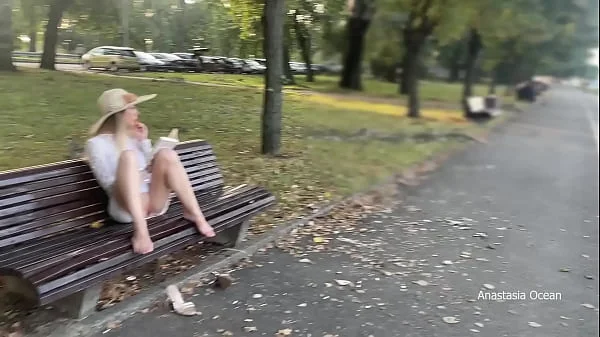 My wife is flashing her pussy to people in park. No panties in public.