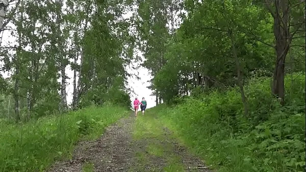 Big Posh Butts outdoors in a public park. Mature lesbians walk in nature and undress. Amateur fetish. PAWG. MILFs.