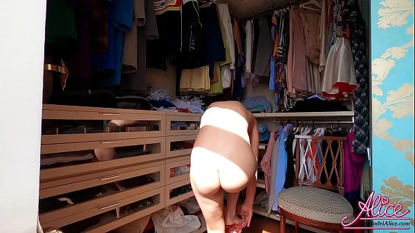 Brunette Blowjob and Hardcore Sex after Pussy Licking in the Dressing Room