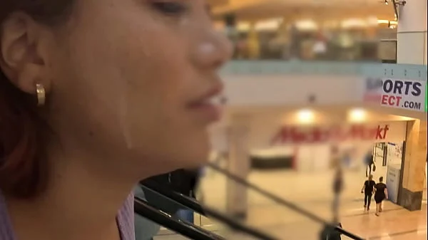 CUMWALK and WETTING in the SHOPPING MALL