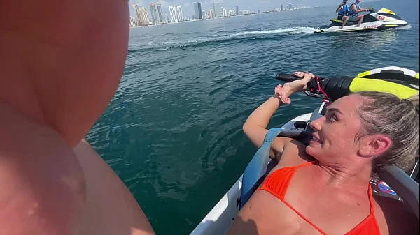 Horny Blonde Getting Her Pussy Drilled On A Jetski