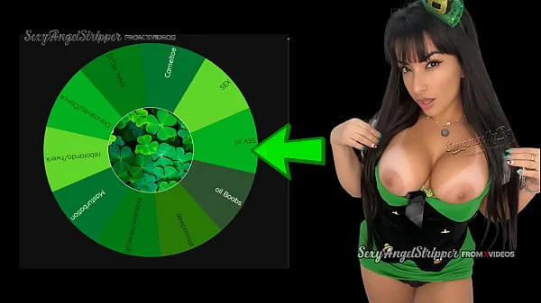 Wheel of Sex jerk off game Sexy big ass latina leprechaun cosplay OIL ON ASS TWERK AND CAMEL TOE