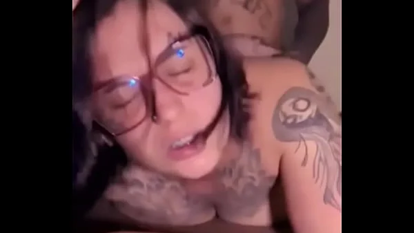 Geek girl in glasses fucking in doggy position