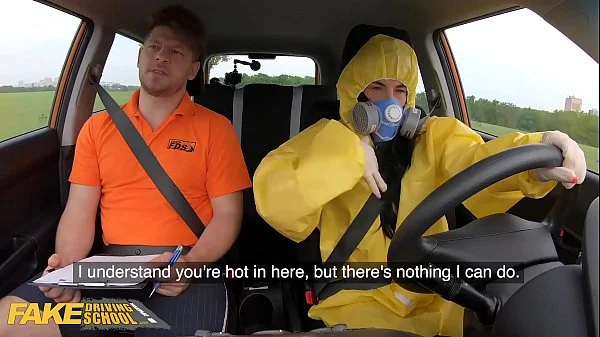 Fake Driving School Lexi Dona Takes Off her Hazmat Suit and Fucks Instructor