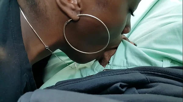 GETTING SUCKED OFF IN THE CAR BY AN EBONY MILF