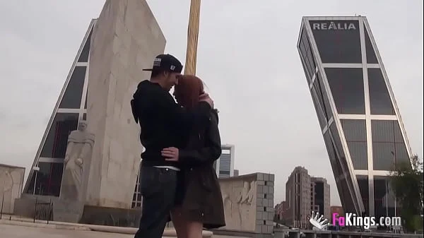 She gets fucked all around Madrid in public places