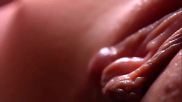 Extremily close-up pussyfucking. Macro Creampie