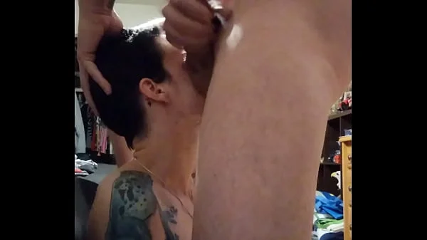 Homemade facefucking cum swallow