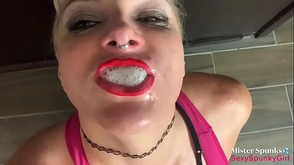 Blowing Cum Bubbles Before Swallow / featuring Spunky Savage