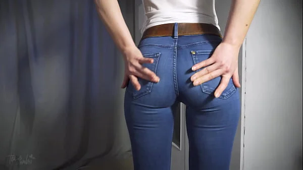 Sexy Milf Teasing Her Big Ass In Tight Blue Jeans