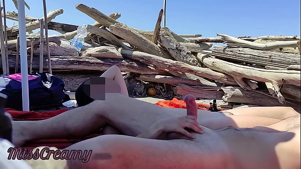 Risky Public Blowjob on the Canary Beach Almost caught - MissCreamy