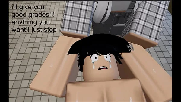 Submissive teacher gets fucked by students (roblox porn)