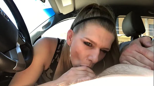 Blonde streetwalker gets picked up to suck dick in a car - purchase unreleased videos thru my snap chat - davidallenvids2