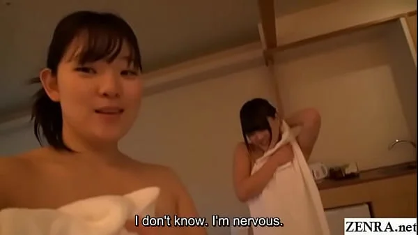 First time Japanese lesbians private bathhouse video